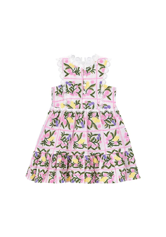 Floral print countryside vacation mini dress-Millie Embroidered Mini Dress (Baby)