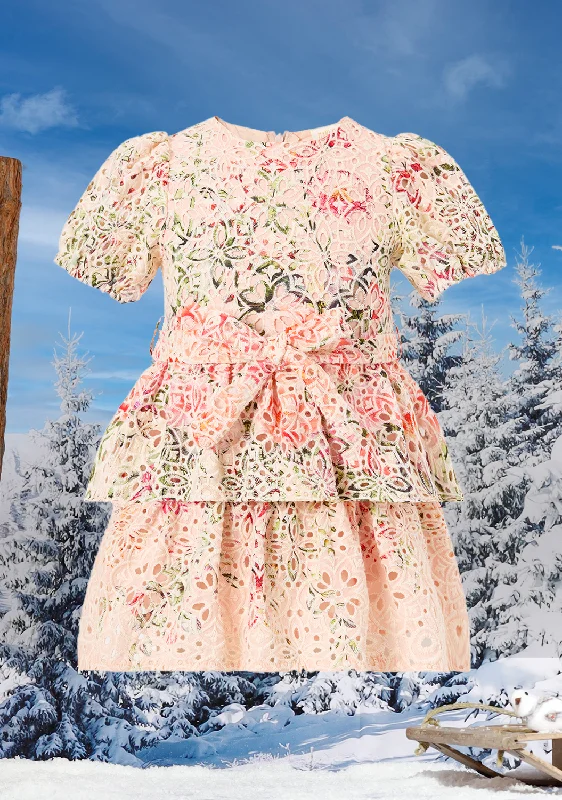 Japanese Mori-style cotton mini dress-Harper Floral Dress (Baby)