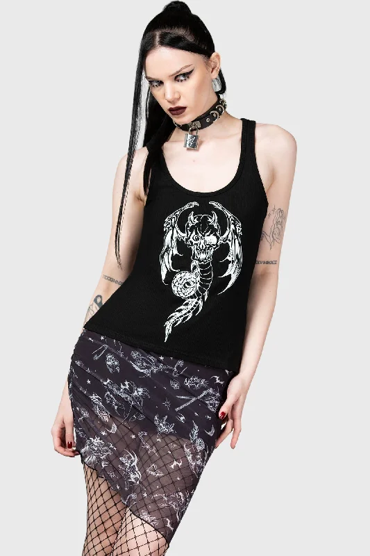 French square neck waist-cinching mini dress-Dazed Skull Mini Skirt - Resurrect