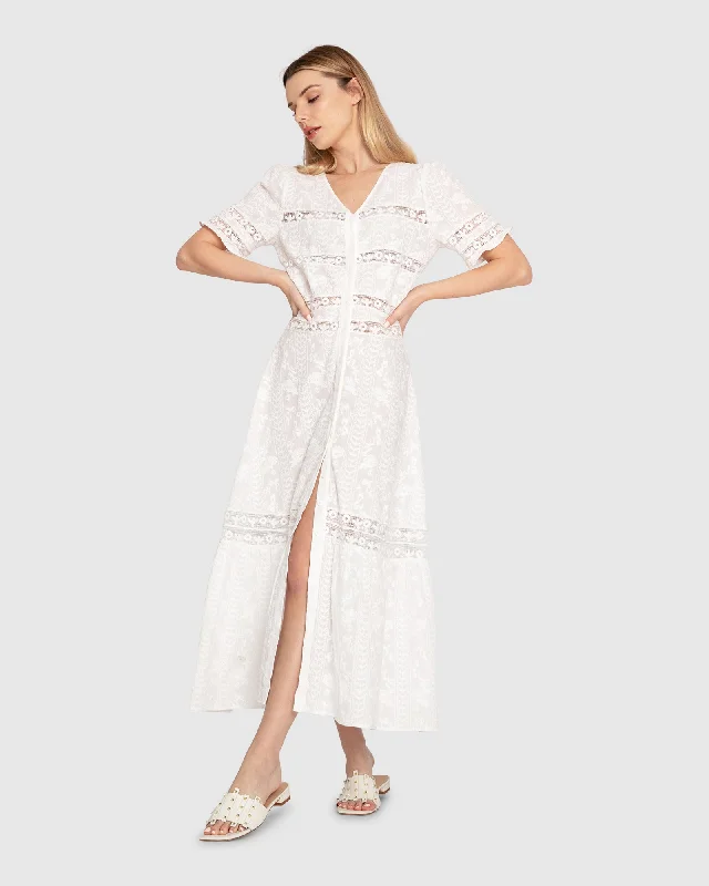 Midi Dress For Wedding -Summer Breeze Lace Midi Dress