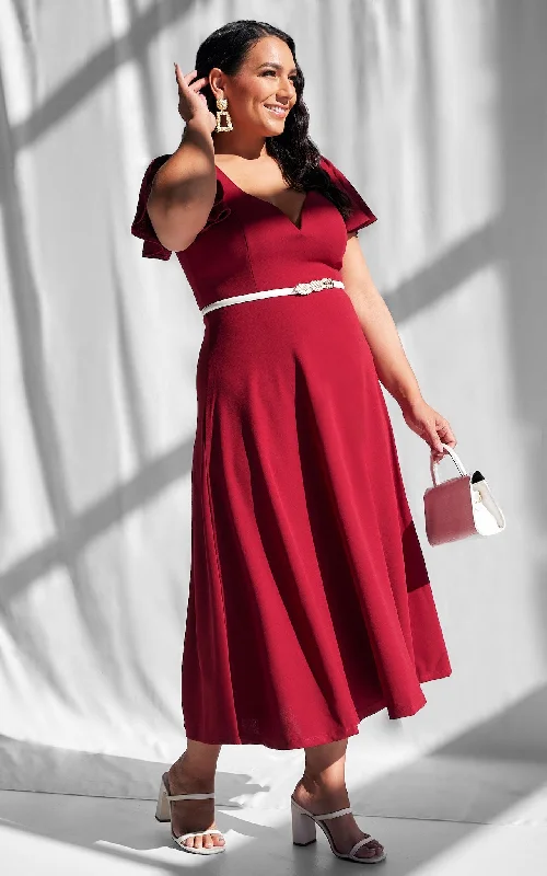 Maxi Dress For Formal Events -Cabernet Maxi Dress - Wine