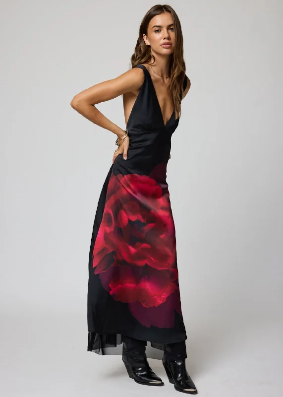 Maxi Dress With Geometric Patterns -THE STELLA MAXI