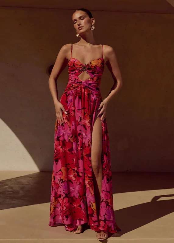 Maxi Dress For Formal Events -Camille Maxi Dress in Romance Print