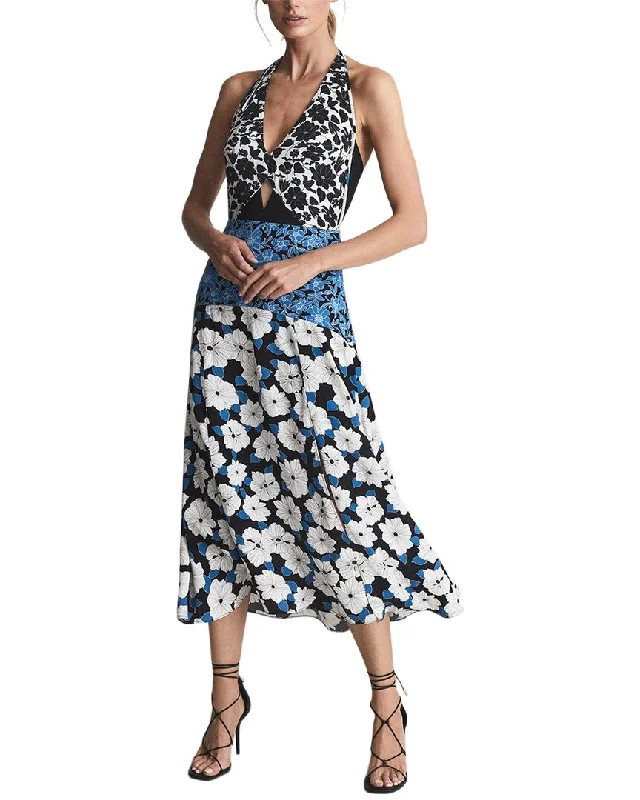 Midi Dress For Spring -Reiss Mara Floral Print Midi Dress