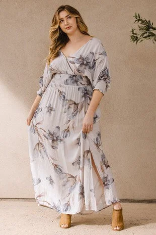 Maxi Dress For Holiday Party -Curvy Blush Skies Maxi Dress