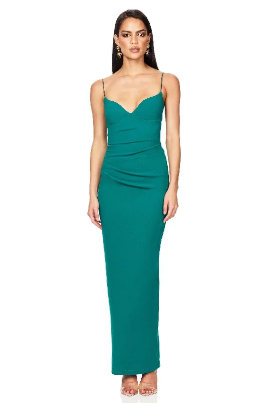 Maxi Dress With Lace -Nookie Affinity Maxi Dress - Jade