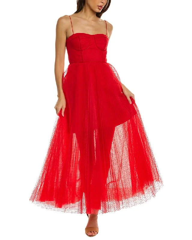 Maxi Dress For Formal Dinner -ML Monique Lhuillier Tulle Maxi Dress