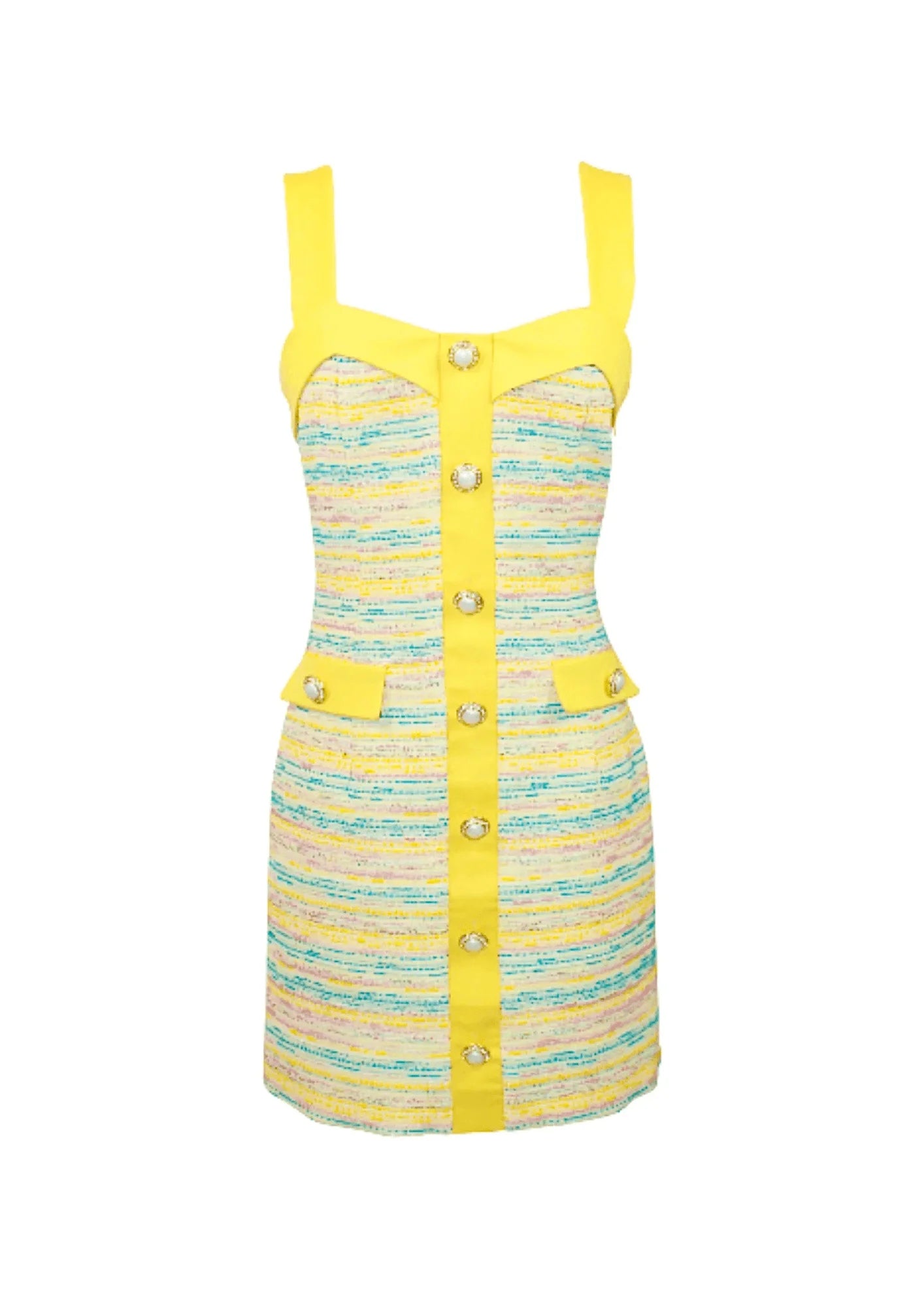 Summer breathable linen loose mini dress-YELLOW MINI DRESS