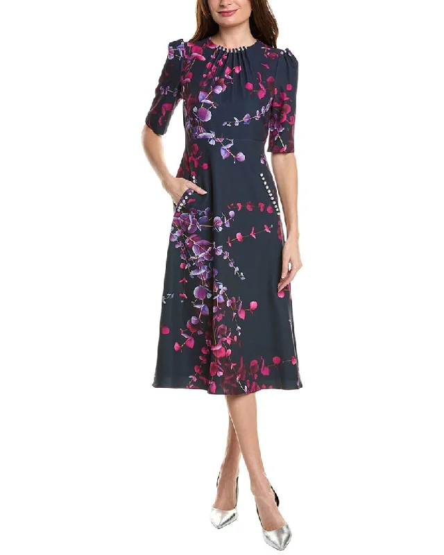 Midi Dress For A Night Out -Teri Jon by Rickie Freeman Scuba Midi Dress