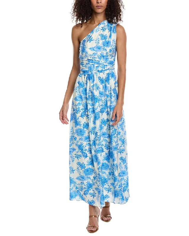 Maxi Dress With Floral Print -Taylor One-Shoulder Maxi Dress