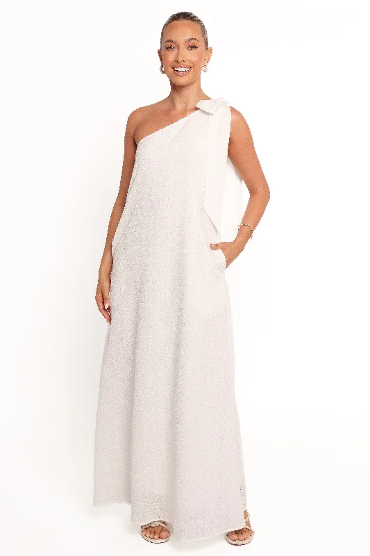 Black Maxi Dress -Georgina Maxi Dress - White