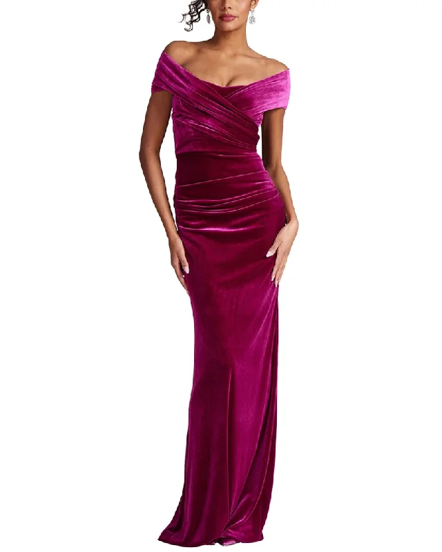 Maxi Dress With Sequins -Teri Jon by Rickie Freeman Special Occasion Long Dress