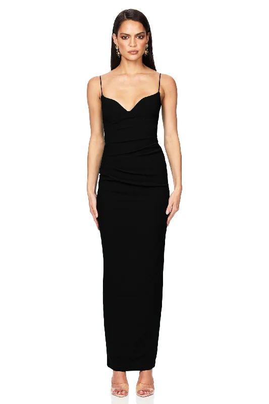 High Waist Maxi Dress -Nookie Affinity Maxi Dress - Black