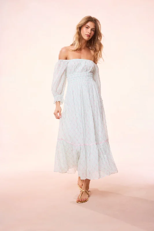 Maxi Dress With Ruching -Dobrianna Re-Edition Cotton Maxi Dress