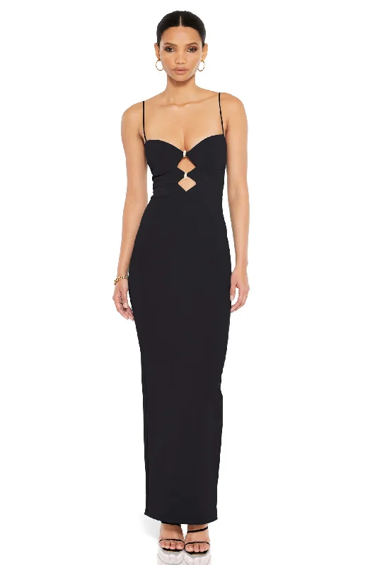 Maxi Dress For Resort Wear -Nookie Muse Maxi Dress - Black