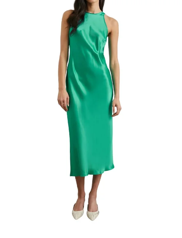 Midi Dress For Evening -Solene Midi Dress In Jade