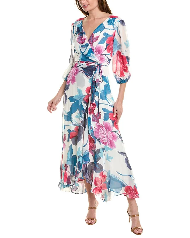 Maxi Dress For Women -Maison Tara Chiffon Maxi Dress