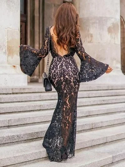 Cocktail dress for evening -Mermaid Lace Party Dress, Prom Dress, Cocktail Dress