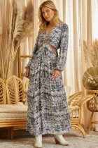 Maxi Dress For Bridesmaid -Singing the Blues Maxi Dress