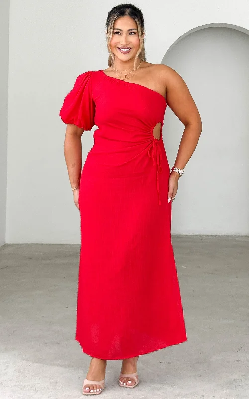 Formal Maxi Dress -Gia Maxi Dress - Red