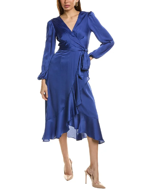 Midi Dress For Winter Wedding -Tahari ASL Surplice Midi Dress