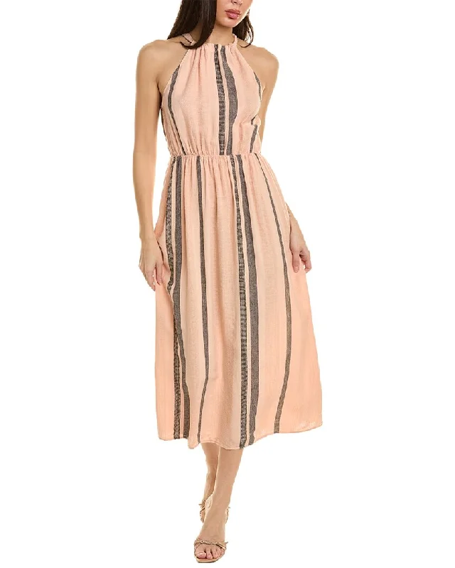 Maxi Dress With A-Line Shape -Bella Dahl Halter Linen-Blend Maxi Dress