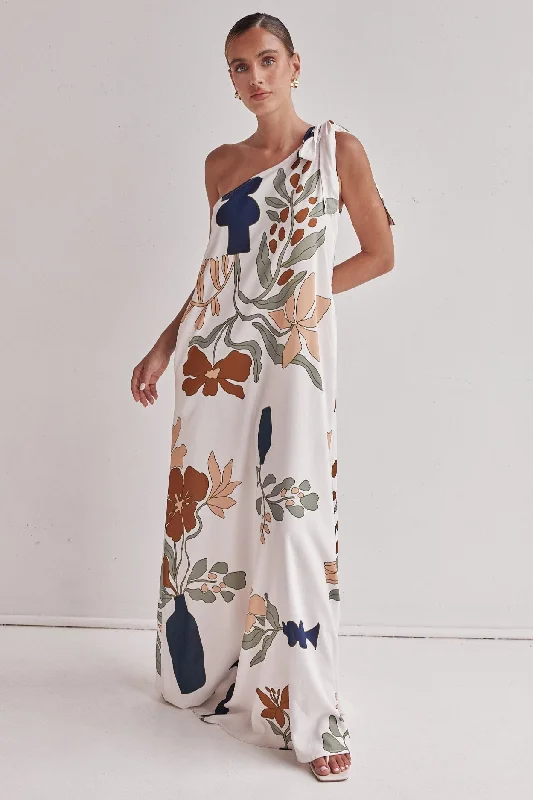 Maxi Dress For Wedding -Olive Maxi Dress (White)