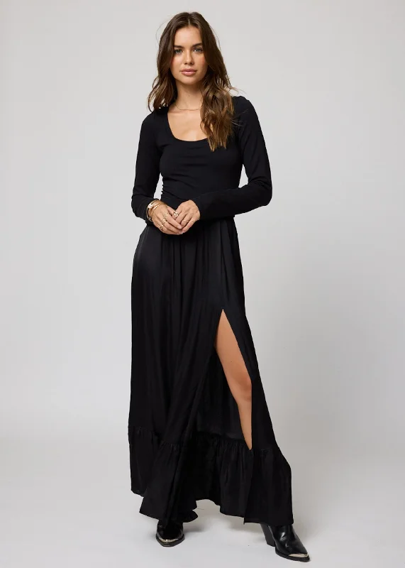 Maxi Dress With Back Tie -THE VALENTINA MAXI DRESS