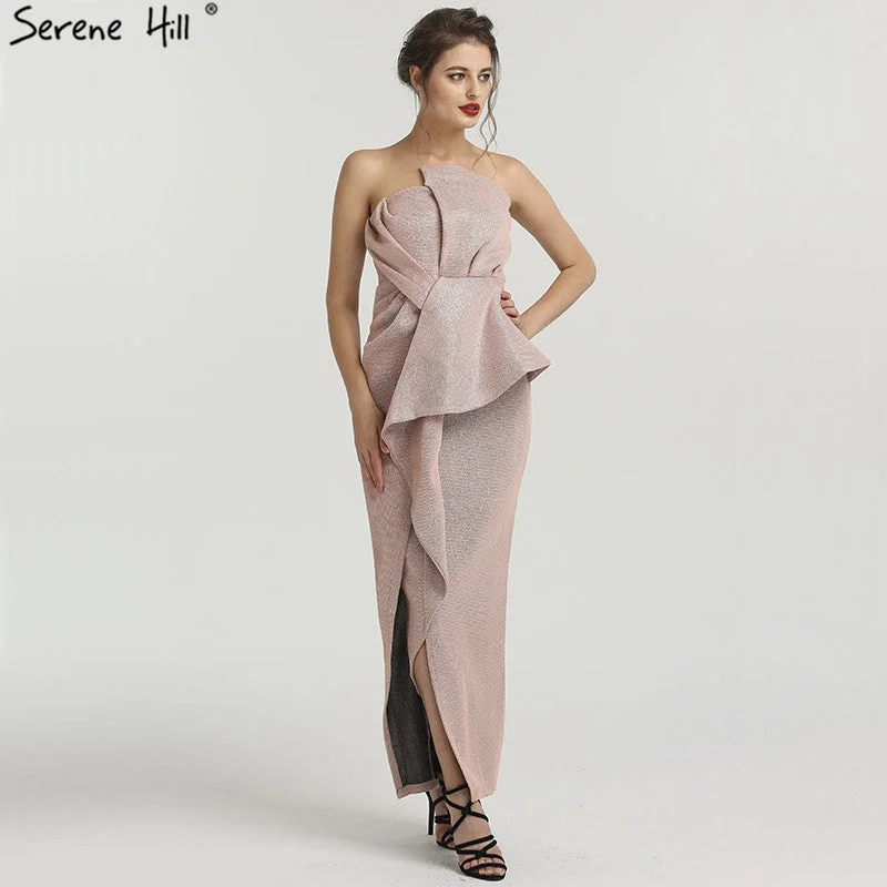 Evening dress for upscale party -On Sale No Return No  Refund  Sale Asymmetrical Evening Dress Sleeveless Evening Gowns QA8020